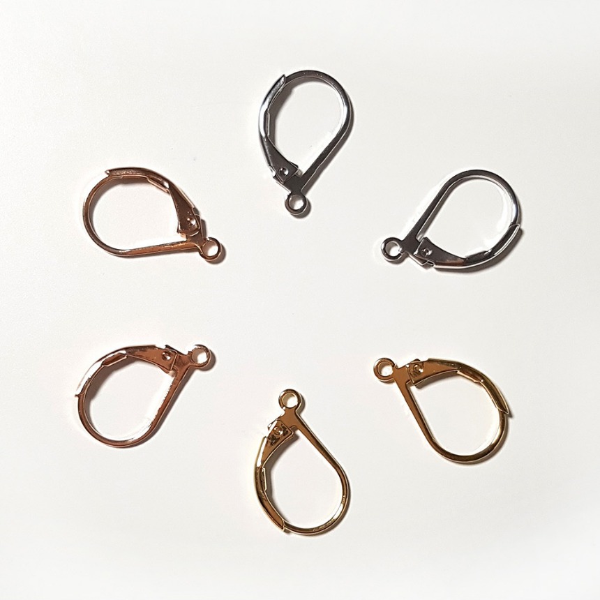 [4ea]원터치 귀걸이 링 D형 훅 고리 악세사리부자재